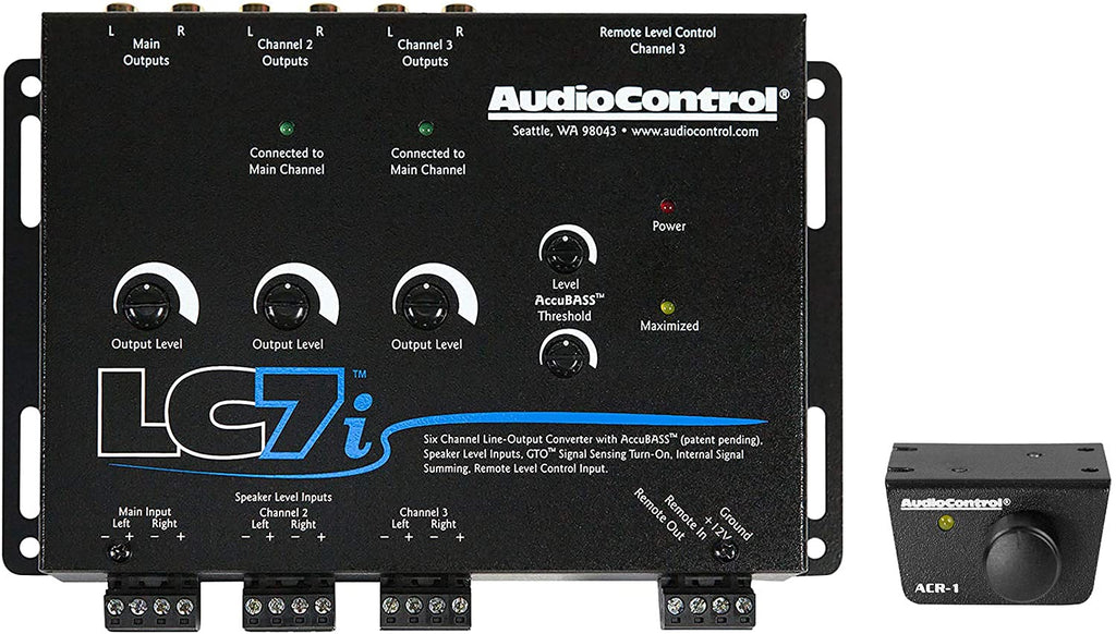 AudioControl LC7i 6 Channel Line Output Converter Accubass & Dash Remote