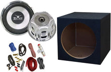 Load image into Gallery viewer, Absolute Axis AX1000 10" 1000W Power Subwoofer &amp; Sealed Enclosure Box &amp; 4 Gauge Amp Kit