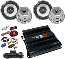 Load image into Gallery viewer, 2 Absolute Axis AX1000 10" 1000W &amp; Cerwin Vega CVP1600.1D 1600W &amp; 4 Gauge Amp Kit