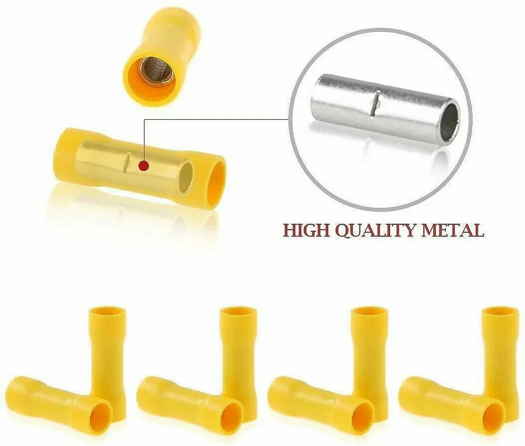 Absolute 500 pcs 16-14 Gauge NYLON AWG YELLOW insulated terminals Crimping connector