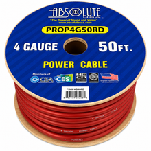 Load image into Gallery viewer, Absolute PROP4G50RD Pro Series Red 50 Feet 4 Gauge Ultra Flexible Power/Ground Battery Amp 12V Cable Wire for Auto, Car, Inverter, RV, Solar, Marine, Trucks