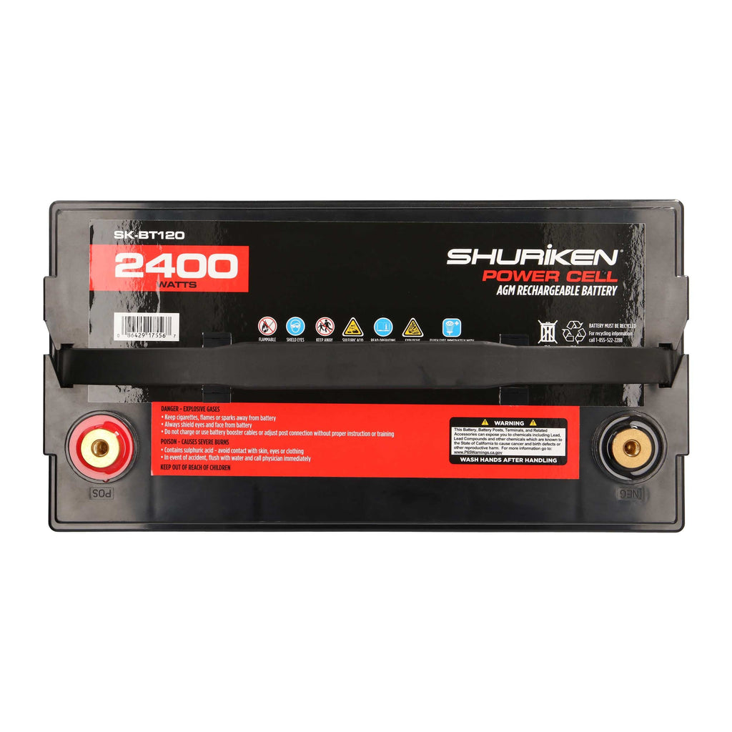 Shuriken SK-BT120 12V High Performance AGM Power Cell Battery for Systems Up To 2400 Watts