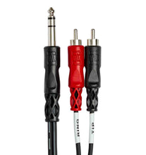Load image into Gallery viewer, Hosa TRS-203, 1/4" TRS Male to Dual RCA Male Insert Cable - 3 Meter