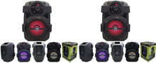 Load image into Gallery viewer, 2 MR DJ PSE80BT 8" Portable Bluetooth Active Speaker Rechargeable Battery Party Speaker 1200 Watts