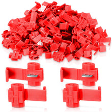 Load image into Gallery viewer, MR DJ 50pcs Lock Quick Splice Wire Terminals Snap Lock Red 18-22 AWG