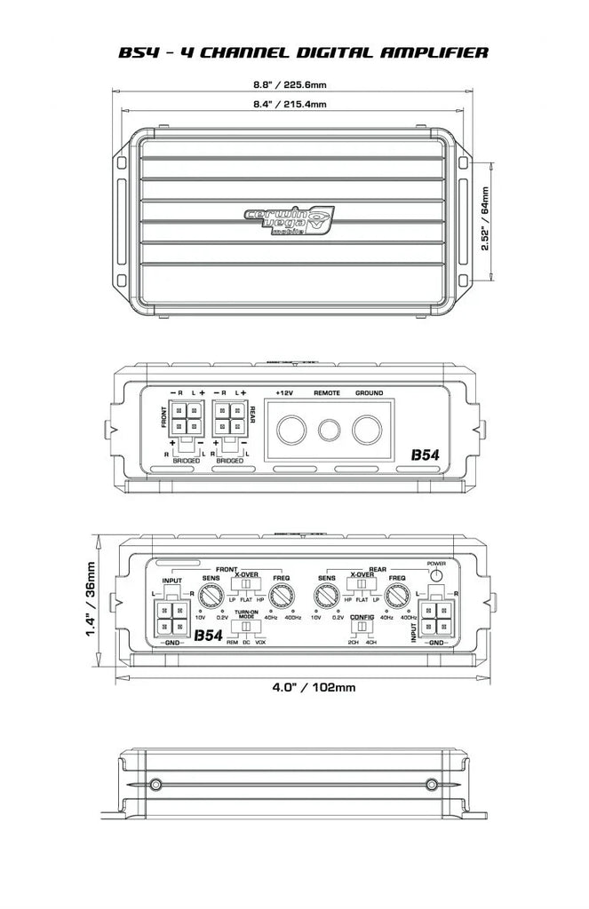 Cerwin Vega B54 Stealth Bomber 4-Channel Class-D Full Range Amplifier