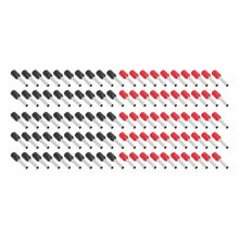 Load image into Gallery viewer, Tsunami TSX-1618GA-FERR 100-Piece Red and Black 16/18GA Ferrules - Refill Pack