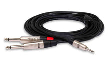 Load image into Gallery viewer, Hosa HMP-003Y, REAN 3.5mm TRS to Dual 1/4" TS Pro Stereo Breakout Cable - 3 Feet