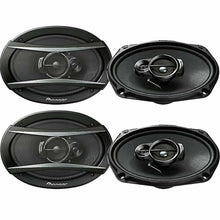 Load image into Gallery viewer, 2 Pair Pioneer TS-A6960F 6x9" 4-Way 450Watt Coaxial Car Audio Speakers