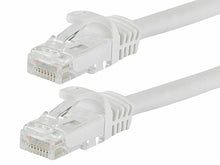 Load image into Gallery viewer, 4 Cat6a Ethernet Network Patch Cable RJ45 23AWG 600Mh Solid Copper Wire 3' White