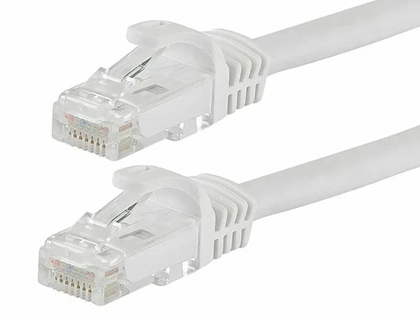 A-T EPC100WH 100' Cat6 patch cable Cat6a Ethernet network patch cable RJ45 23AWG 600M solid copper wire 100' White
