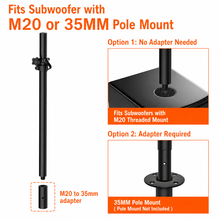 Load image into Gallery viewer, MR DJ SS50 Adjustable Subwoofer Speaker Pole M20 Threaded &amp; 35mm Mount Dual 35mm/38mm