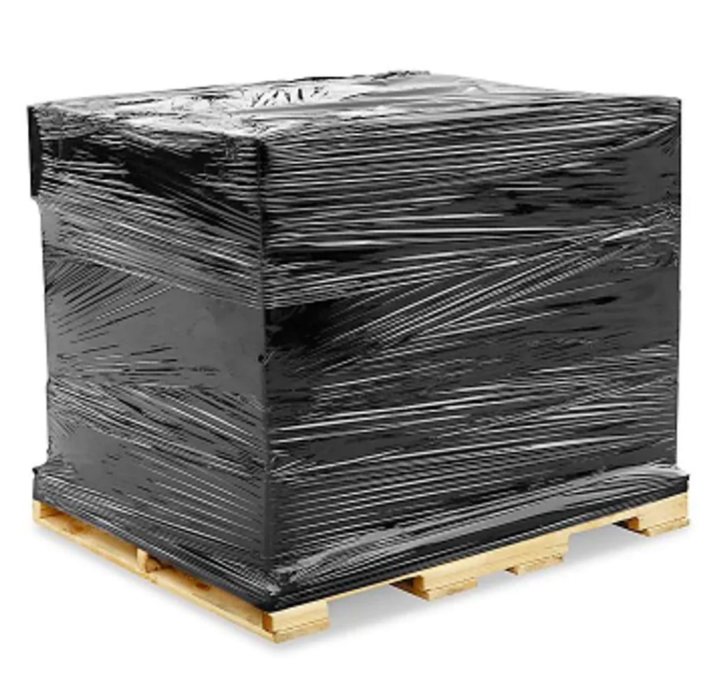 HQ 18" x 1500' 80 Ga 4 Rolls Pallet Wrap Stretch Film Shrink Wrap 1500SQFT Black