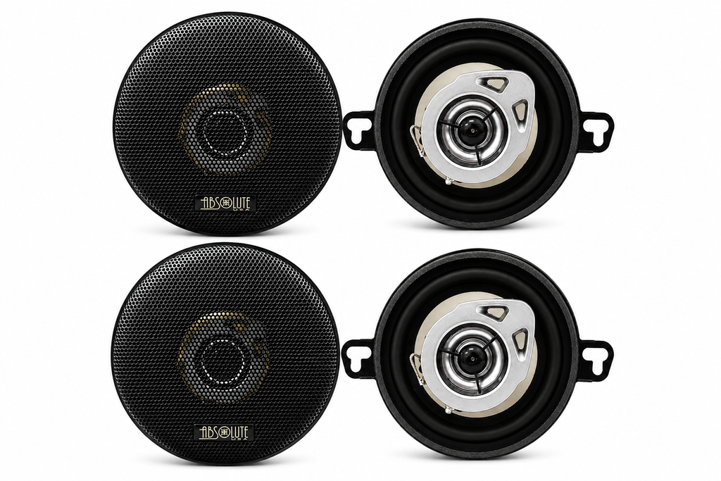 2 Pair Absolute BLS-3050 3.5" 2-Way 200W Full-Range Coaxial Car Speakers