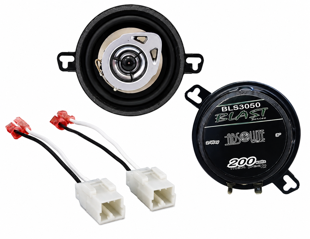 3.5" 2way Dash Corner Speakers Harness Fit Chrysler/Dodge/Jeep/Hyundai 2004-Up