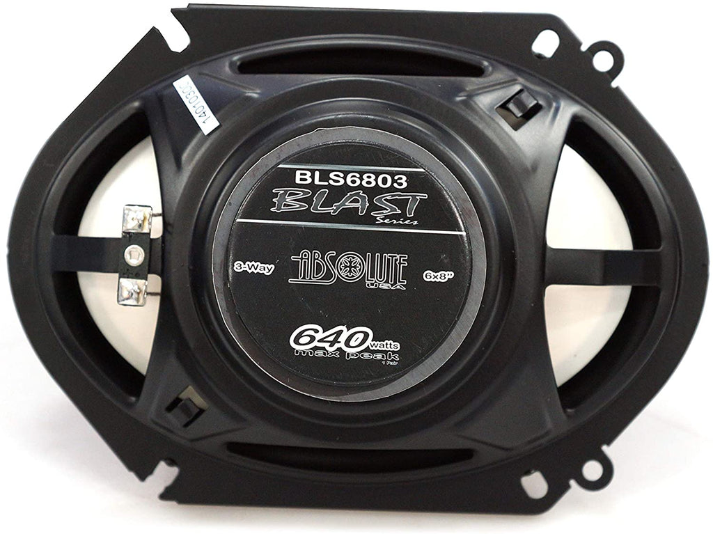 4 Pair Absolute BLS-6803 Blast Series 640W 6x8" 5x7" 3 Way Car/Marine/ATV/UTV Speakers