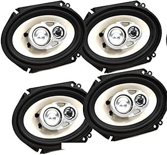 4 Pair Absolute BLS-6803 Blast Series 640W 6x8" 5x7" 3 Way Car/Marine/ATV/UTV Speakers