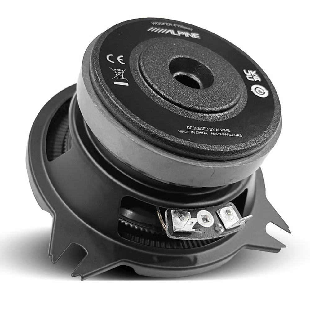 Alpine BRV-S40C 4" BassRev Series 2-Way 4-ohm Component Speaker System