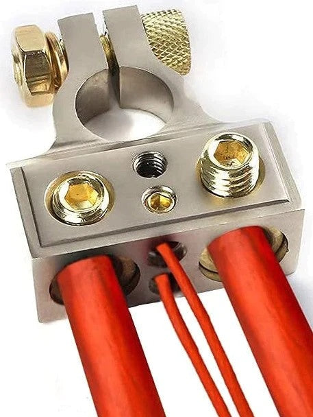 MK MBTG300P 0/2/4/6/8 AWG Gold Single Positive Power Battery Terminal Connectors