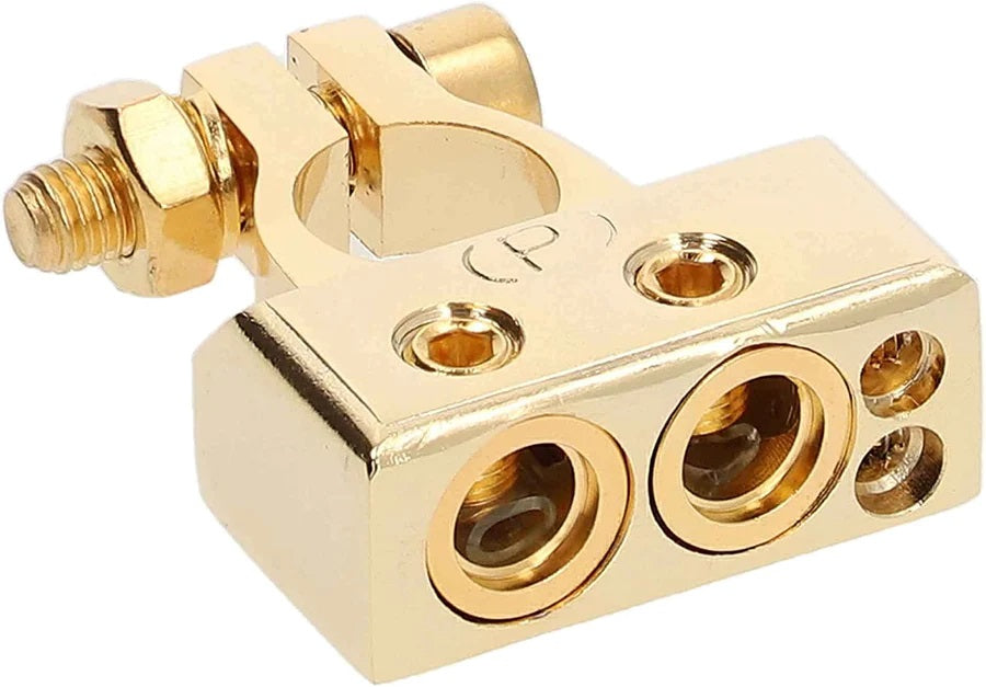 MK MBTG300P 0/2/4/6/8 AWG Gold Single Positive Power Battery Terminal Connectors