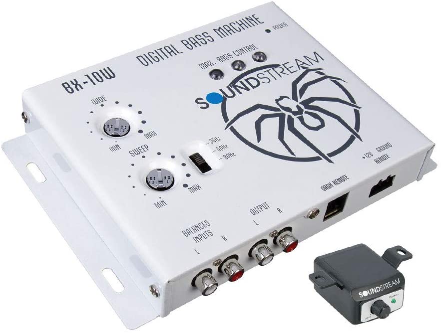 Soundstream BX-10W Digital Bass Reconstruction Processor Remote White + Electrical Tape+ Phone Holder