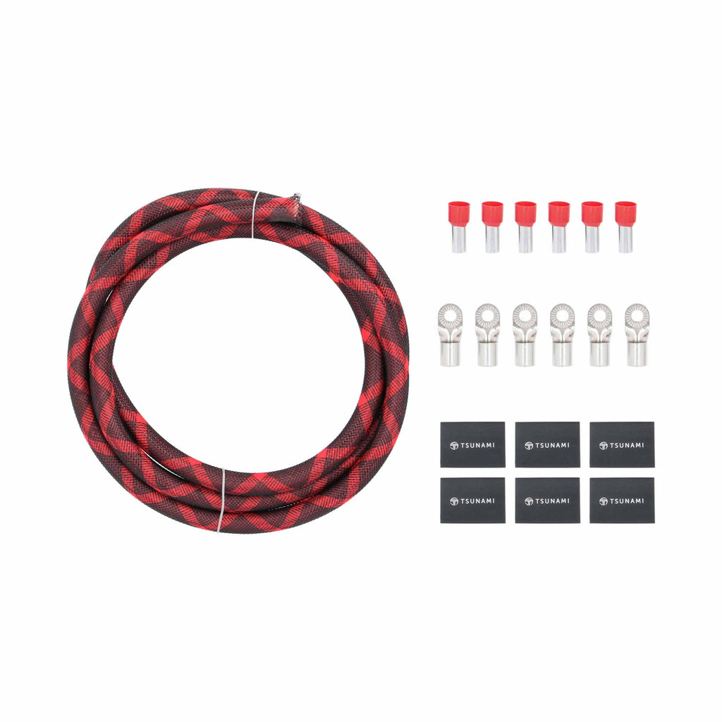 Tsunami TSX-PWR0 50Ft Spool Red 0ga w/Acc Kit