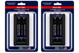 2 Absolute HLA550 2-Ch High-to-Low Line Output Converter Adjustable Speaker Level to RCA Converter