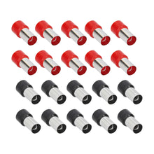 Load image into Gallery viewer, Tsunami TSX-0GA-FERR 20-Piece Red and Black 0/1GA Ferrules - Refill Pack