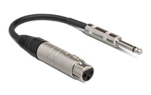 Load image into Gallery viewer, Hosa MIT-176, XLR Female to 1/4" TS Male Impedance Transformer - 6 Inches