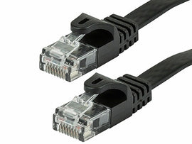 Cat6a Ethernet Network Patch Cable RJ45 23AWG 600Mhz Solid Copper Wire 3' Black