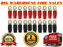 Load image into Gallery viewer, 0 Gauge Ring Terminal 20 Pack 1/0 AWG Wire Crimp Cable- Red/Black 5/16 Mr DJ