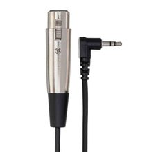 Load image into Gallery viewer, Hosa XVS-102F, XLR3F to Right Angle 3.5 mm TRS Microphone Cable - 2 Feet
