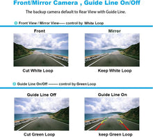 Load image into Gallery viewer, Absolute CAM2100S Chrome Front or Rear Car Rear View Backup Camera License Plate Backup Camera with Wide View Angle 8 LED Night Vision Waterproof Front &amp; Back up Camera, Guide Line On/Off
