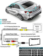 Load image into Gallery viewer, Absolute CAM2100B Black License Plate Backup Camera Front Rear View Reverse Camera with 8 LED Night Vision 170 Degree Viewing Angle Waterproof Backup Camera for Cars