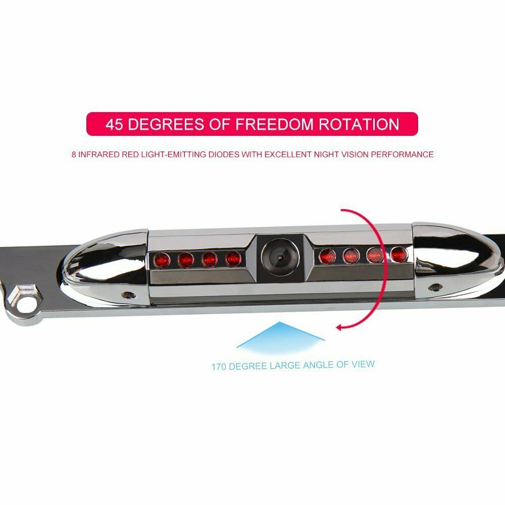 For Alpine X209-WRA-OR Night Vision Color Rear View Camera Chrome Metal License Frame