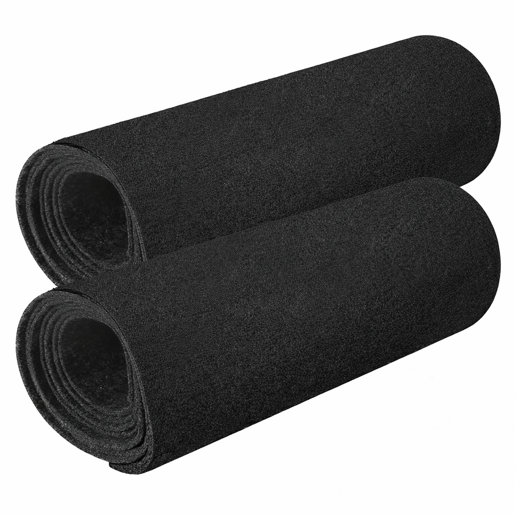2 Absolute C10BK 10' Long 4' Wide Black Carpet for Speaker Sub Box Carpet