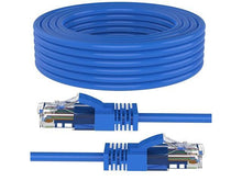 Load image into Gallery viewer, American Terminal EPC100BL 100' Cat6a Ethernet network patch cable RJ45 23AWG 600M solid copper wire 100' blue