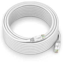 Load image into Gallery viewer, A-T EPC100WH 100' Cat6 patch cable Cat6a Ethernet network patch cable RJ45 23AWG 600M solid copper wire 100' White