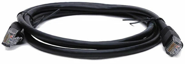 Cat6a Ethernet Network Patch Cable RJ45 23AWG 600Mhz Solid Copper Wire 3' Black