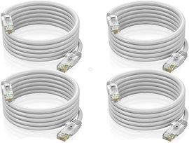4 A-T EPC3WH 3' Cat6 patch cable Cat6a Ethernet network patch cable RJ45 23AWG 600M solid copper wire 3' White