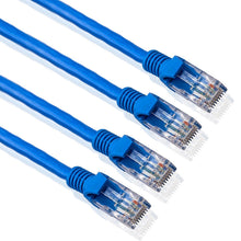Load image into Gallery viewer, 4 American Terminal EPC3BL 3' Cat6 patch cable<br/>Cat6a Ethernet network patch cable RJ45 23AWG 600M solid copper wire 3' blue