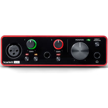 Load image into Gallery viewer, Focusrite Scarlett Solo 4rd Gen USB Audio Interface Bundle Mic Stand + Pop Filter + XLR Cable