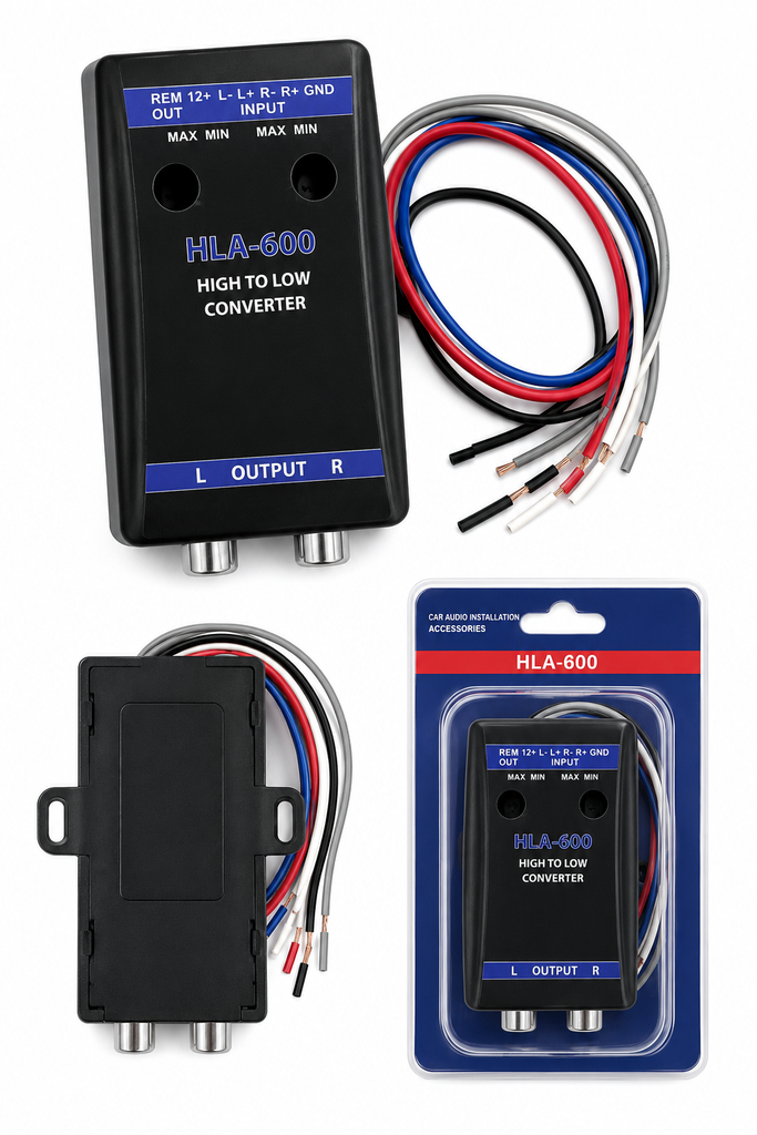 Absolute HLA600 2 Channel Line Output Converter High to Low Level RCA Adapter Amplifier Audio