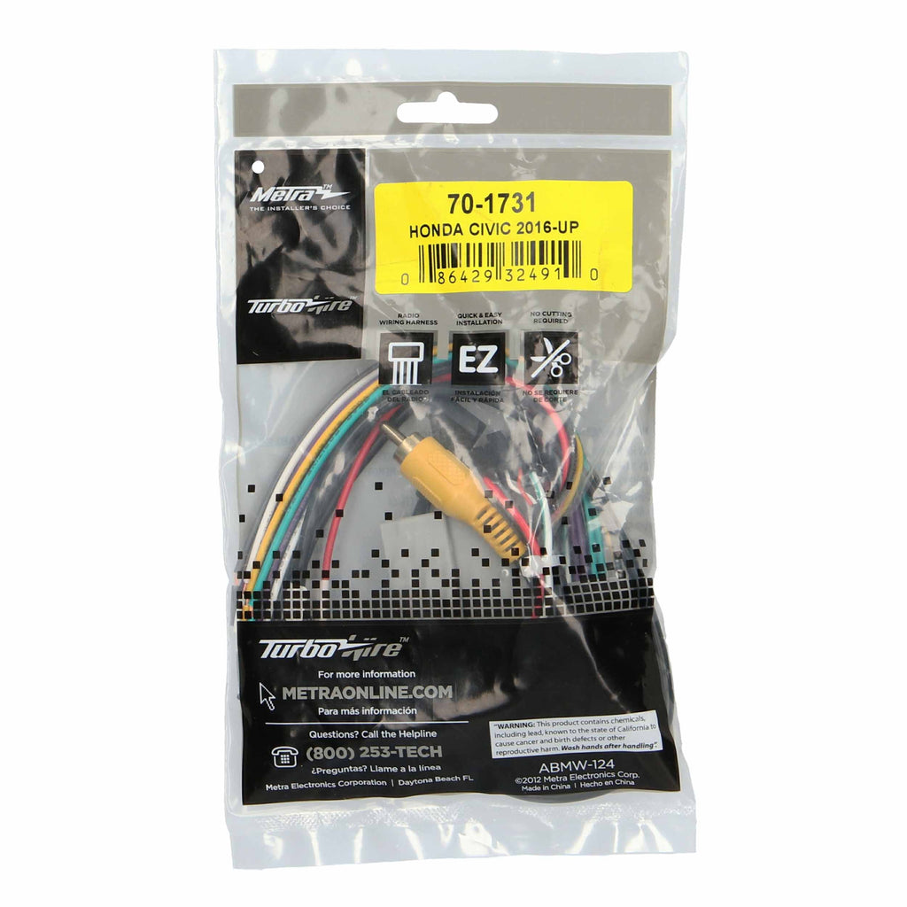 Metra 70-1731 Radio Replacement Harness - Compatible Fits for Honda 2016-2022