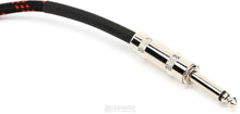 Load image into Gallery viewer, Hosa 3GT-18C5 Cloth Guitar Cable, Straight to Same, 18 ft, Black/Red