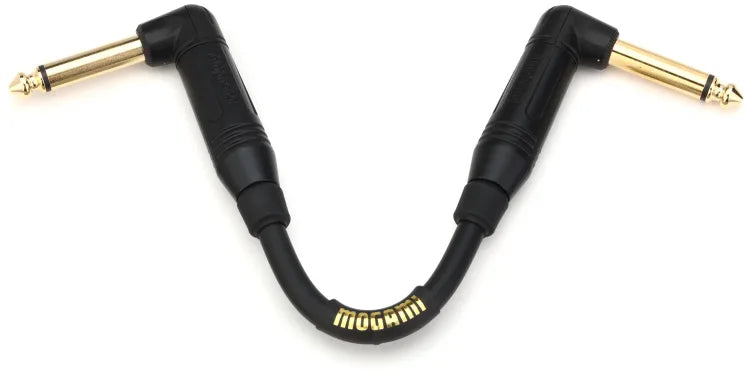 Mogami GOLD INSTRUMENT-01-RR Right Angle to Right Angle Pedal Cable - 10 inch