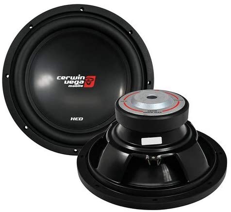 2 Cerwin Vega XED10V2 (XED10) 1000 Watts 10 Inch Single 4 Ohm Car Audio SUB