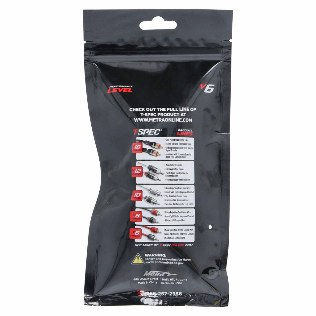 T-SPEC V6R6 RCA v6 Series 2-Channel Audio Cable - 3 FT