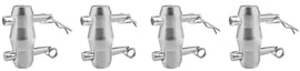 4 Sets Double Ended Conical Coupler Stage Truss Fittings fit Pipe 50mm