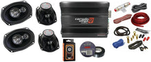 Load image into Gallery viewer, Cerwin Vega CVP1600.4D 4-Ch + 2 XED-693 6x9" 3-Way Speakers + AMP Kit + Mobile Bracket &amp; Tape